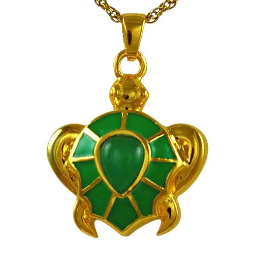 Green Turtle Cremation Jewelry IV